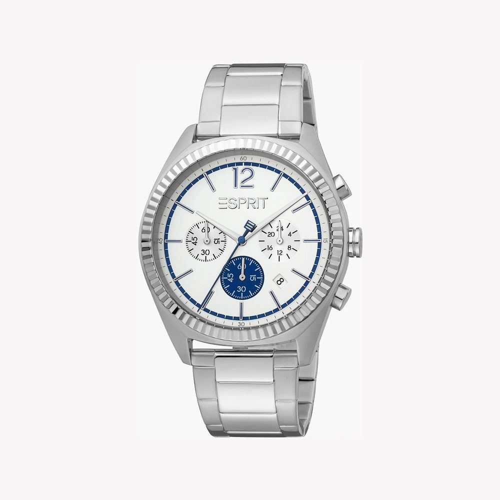 Esprit Men's Silver Stainless Steel Watch, Silver Dial | Es1g045m0025 by i-watch