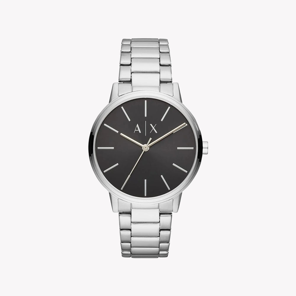 ARMANI EXCHANGE AX2700: TIMELESS ELEGANCE - MEN'S STAINLESS STEEL WATCH WITH STRIKING BLACK DIAL