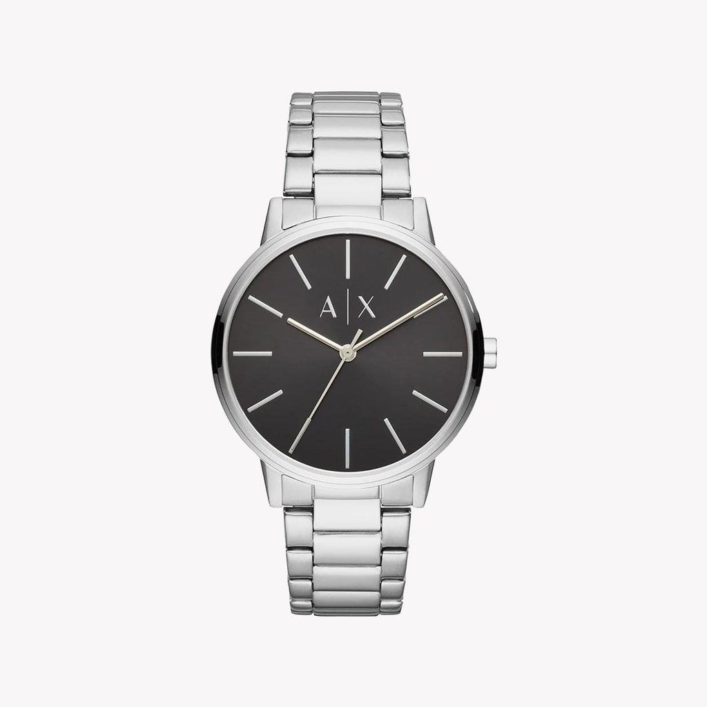 ARMANI EXCHANGE AX2700: TIMELESS ELEGANCE - MEN'S STAINLESS STEEL WATCH WITH STRIKING BLACK DIAL