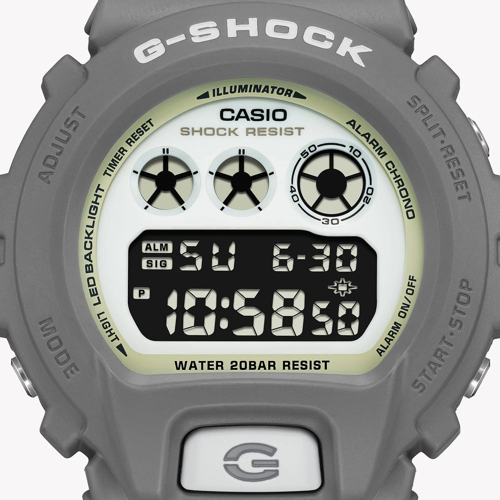 Casio Men's Grey Resin Watch, Digital Display | Dw-6900hd-8er by i-watch