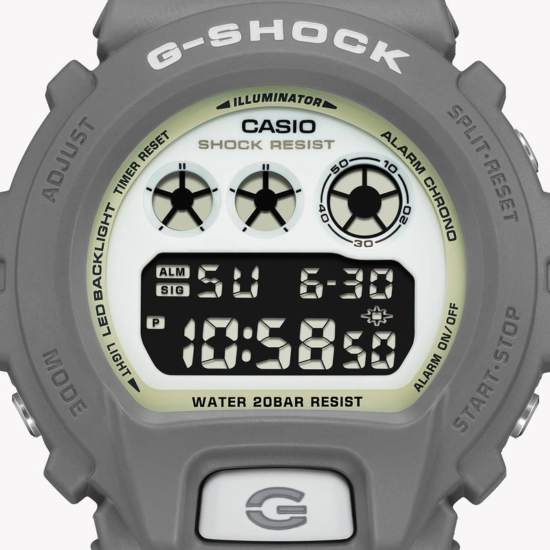 Casio Men's Grey Resin Watch, Digital Display | Dw-6900hd-8er by i-watch