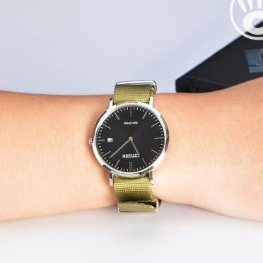 CITIZEN AU1080-38E BOLD ADVENTURE - MEN'S ECO-DRIVE TIMEPIECE WITH OLIVE NYLON BAND-i-Watch-3