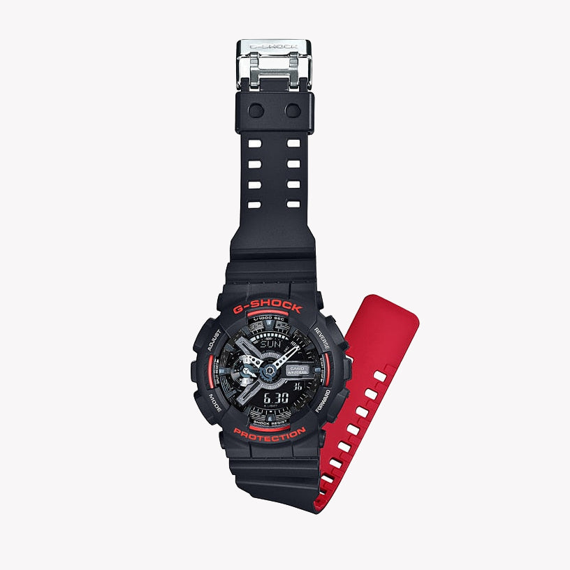 CASIO G-SHOCK GA-110HR-1ADR - BOLD BLACK ADVENTURER MEN'S WATCH-i-Watch-5