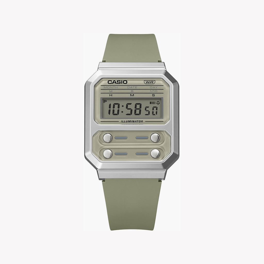 CASIO A100WEF-3ADF VINTAGE GREEN - STYLISH SPORT DIGITAL WATCH with durable resin band and practical features-i-Watch-4