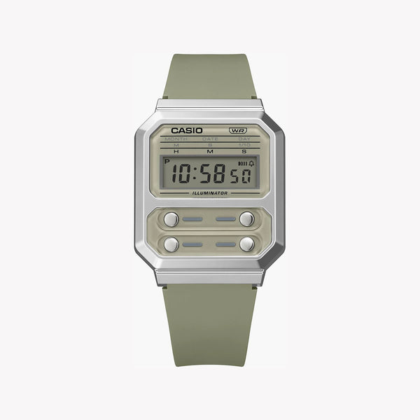 Casio Unisex Green Resin Watch, Vintage Style | A100wef-3adf by i-watch