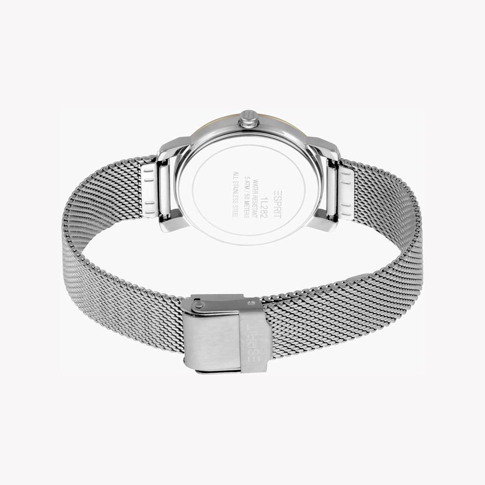 Esprit Women's Silver & Gold Stainless Steel Watch, Silver Dial | Es1l119m0045 by i-watch