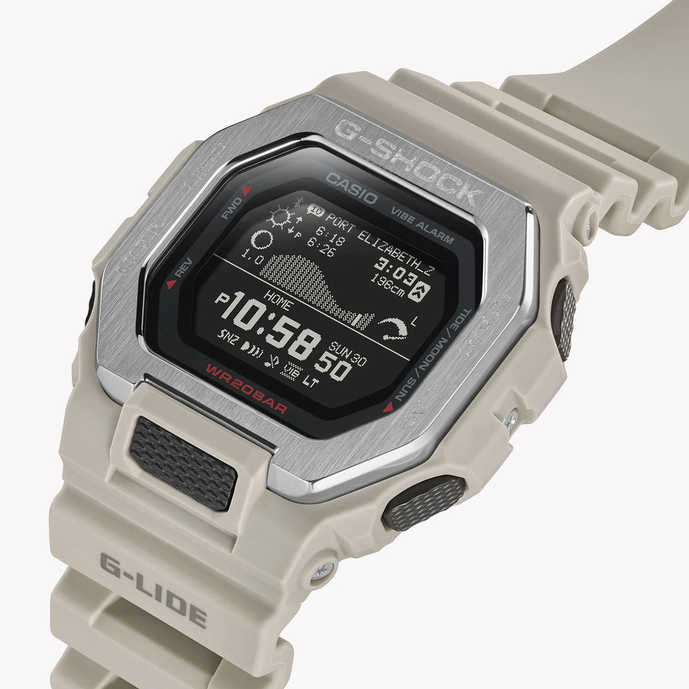 G-Shock Men's White Resin Watch, Stainless Steel | Gbx-100-8dr by i-watch
