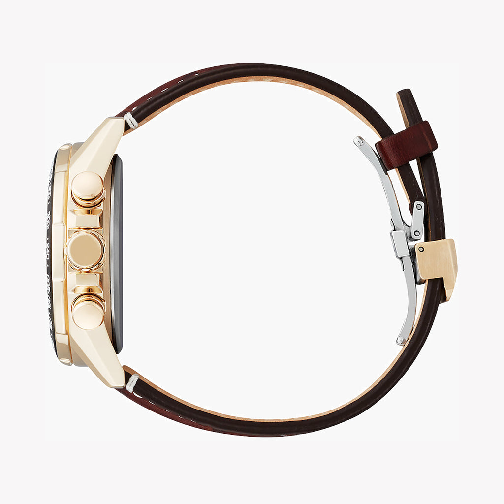 CITIZEN CB5919-00X - ELEGANT ADVENTURER MEN'S TIMEPIECE with Gold Stainless Steel & Brown Leather Band-i-Watch-3