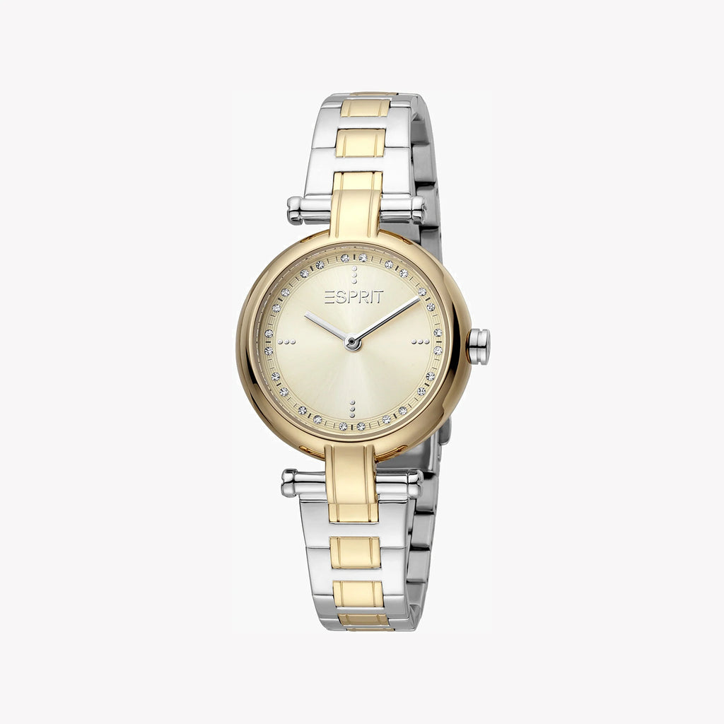 ESPRIT Women's Watch with Silver Stainless Steel Case and Silver & Gold Stainless Steel Band-i-Watch-2