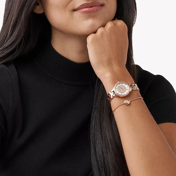 Michael Kors Women's Rose Gold Watch, White Dial | Mk1039 by i-watch