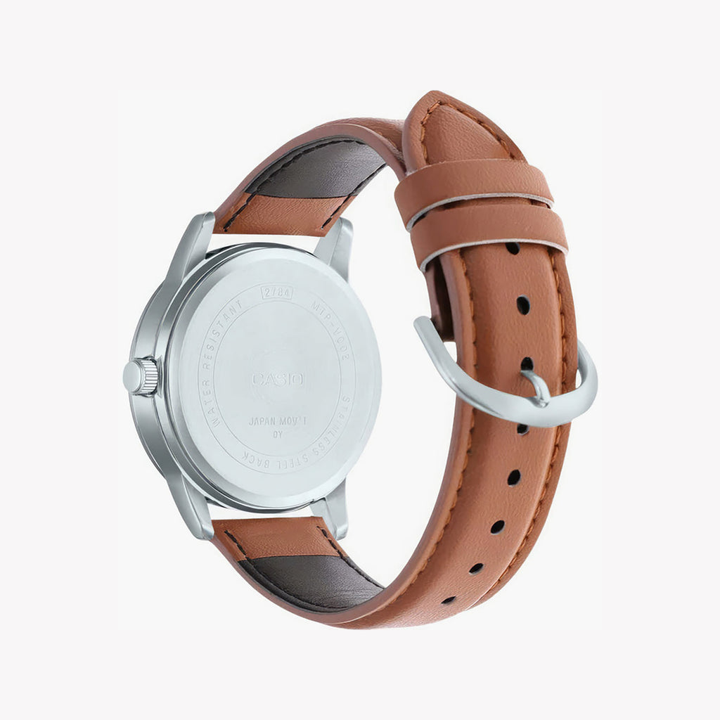 MTP-V005L-2B4UDF - MODERN GENTLEMAN'S TIMEPIECE - ELEGANT STAINLESS STEEL & LEATHER WATCH-i-Watch-2