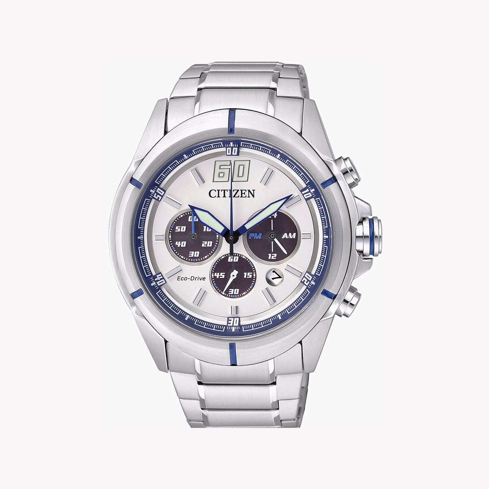 Citizen Ca4100-57a Eco-Drive - Timeless Strength & Elegance In Silver, Men's Chronograph Watch by i-watch