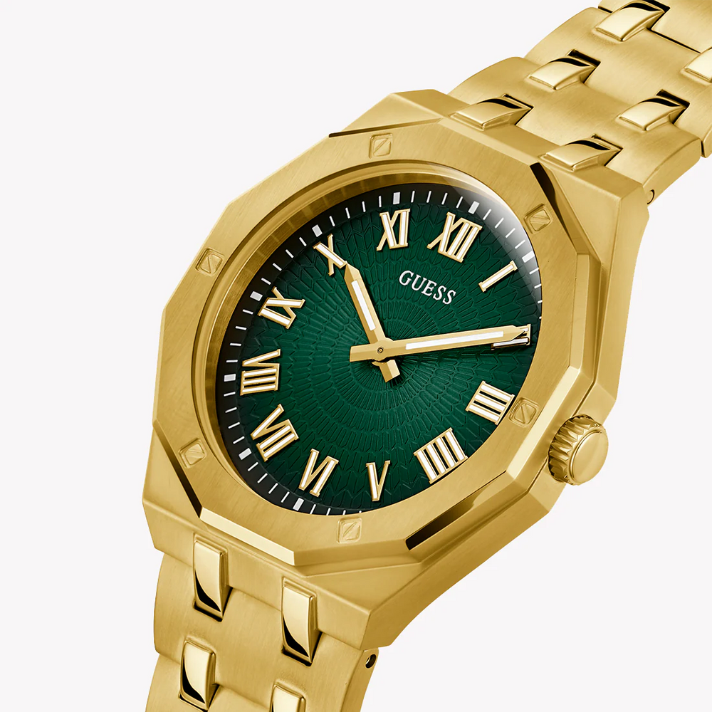 Guess Watches Men's Gold Stainless Steel, Dark Green Dial | Gw0575g2 by i-watch