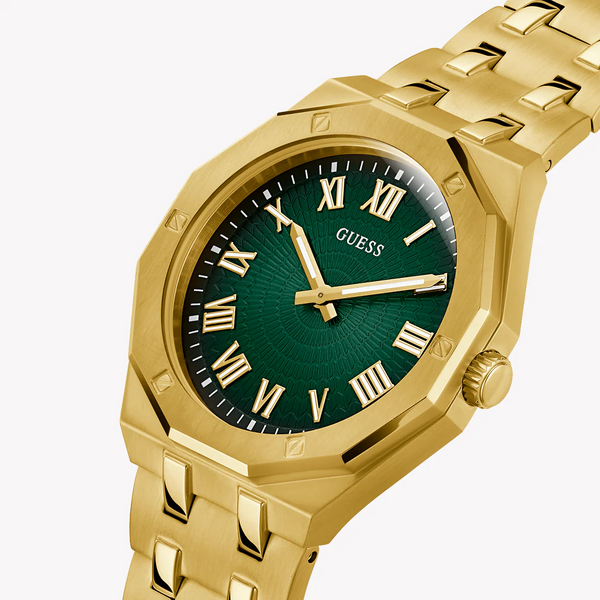 Guess Watches Men's Gold Stainless Steel, Dark Green Dial | Gw0575g2 by i-watch