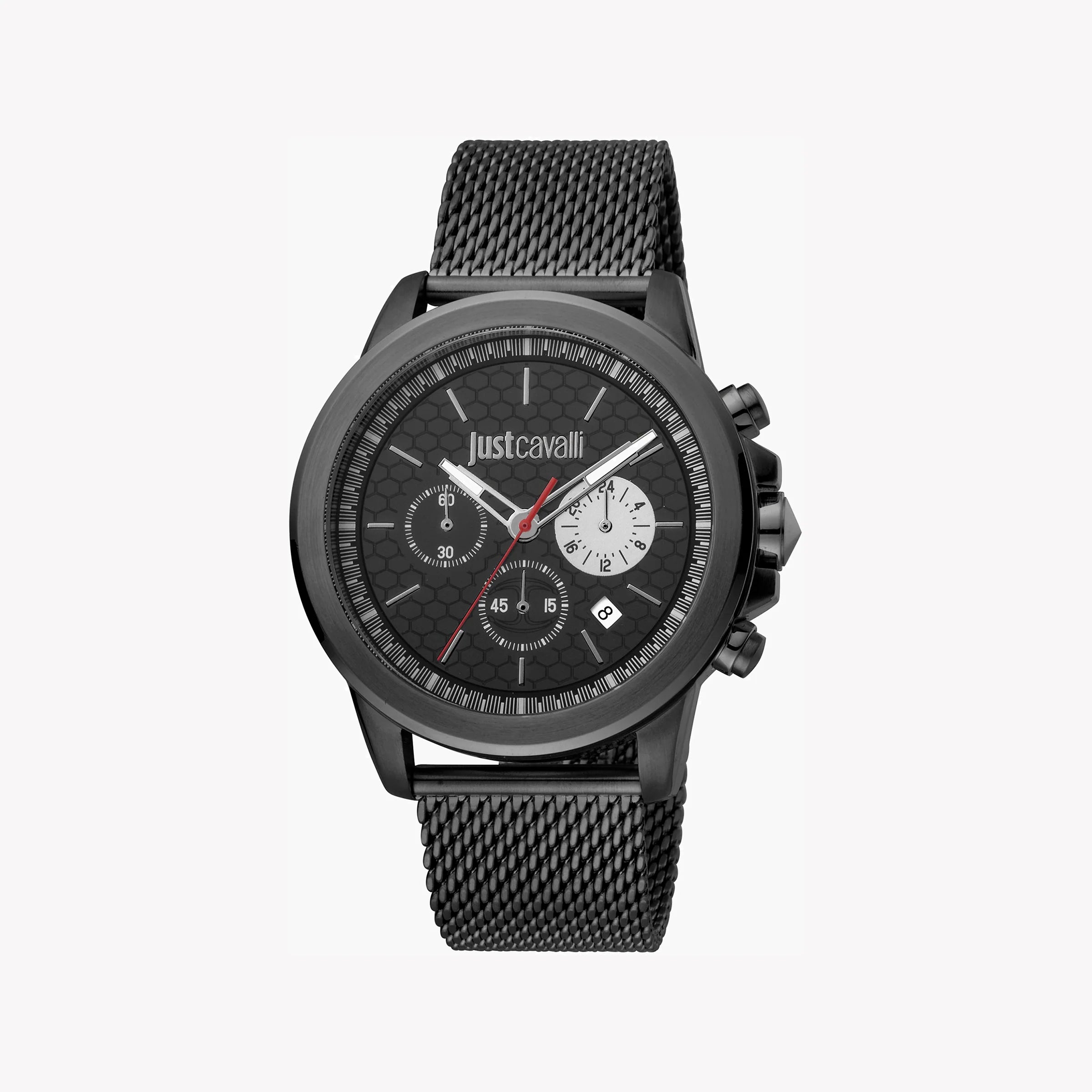 JUST CAVALLI JC1G140M0085 - ELEGANT BLACK STAINLESS STEEL MEN'S WATCH WITH SOPHISTICATION