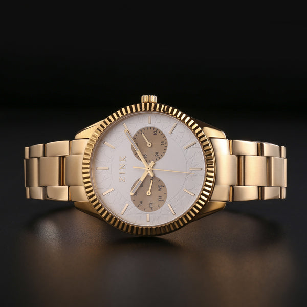 Zink Women's Gold Stainless Steel Quartz Watch | Zk128l2ss-59