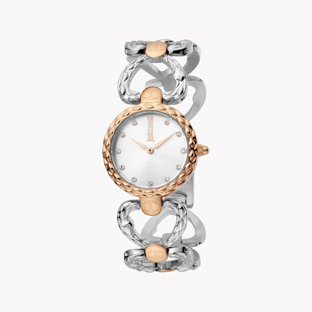 Just Cavalli Women's Silver & Rose Gold Watch, Silver Dial | Jc1l132m0055 by i-watch