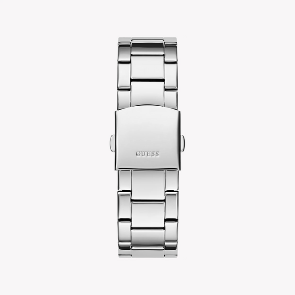 Guess Men's Silver Stainless Steel Watch, Black Dial | Gw0900g1 by i-watch