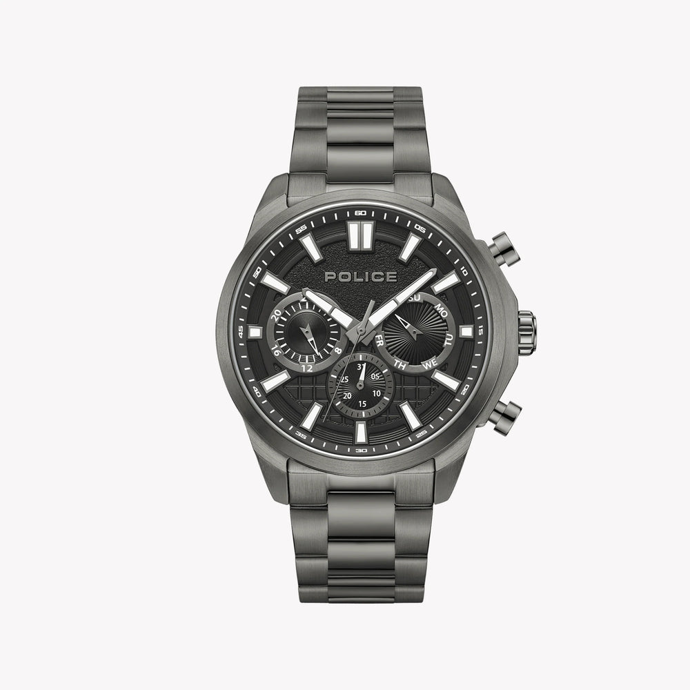 Police Men's Black Stainless Steel Watch, Black Dial | Pewjk0021003 by i-watch