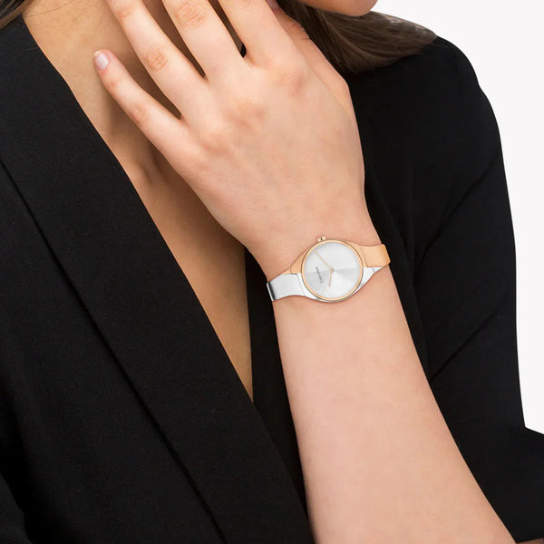 Ck Calvin Klein Women's Rose Gold Watch, Silver Dial | 25200237 by i-watch