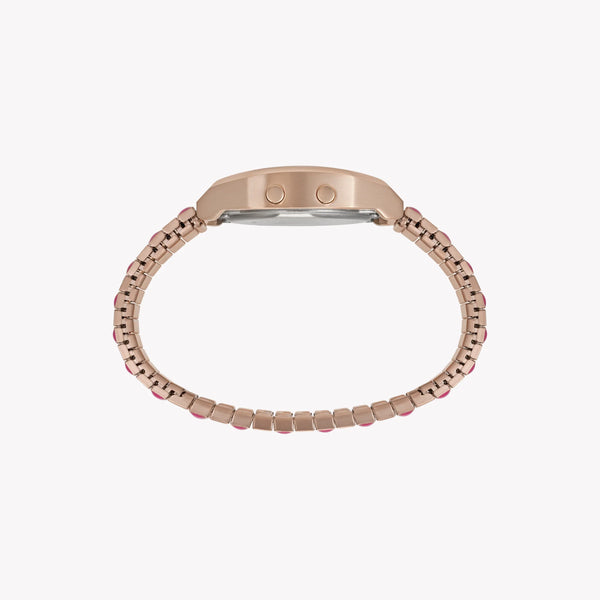 Timex Women's Rose Gold-Tone Watch, Pink Accents | T80 by i-watch