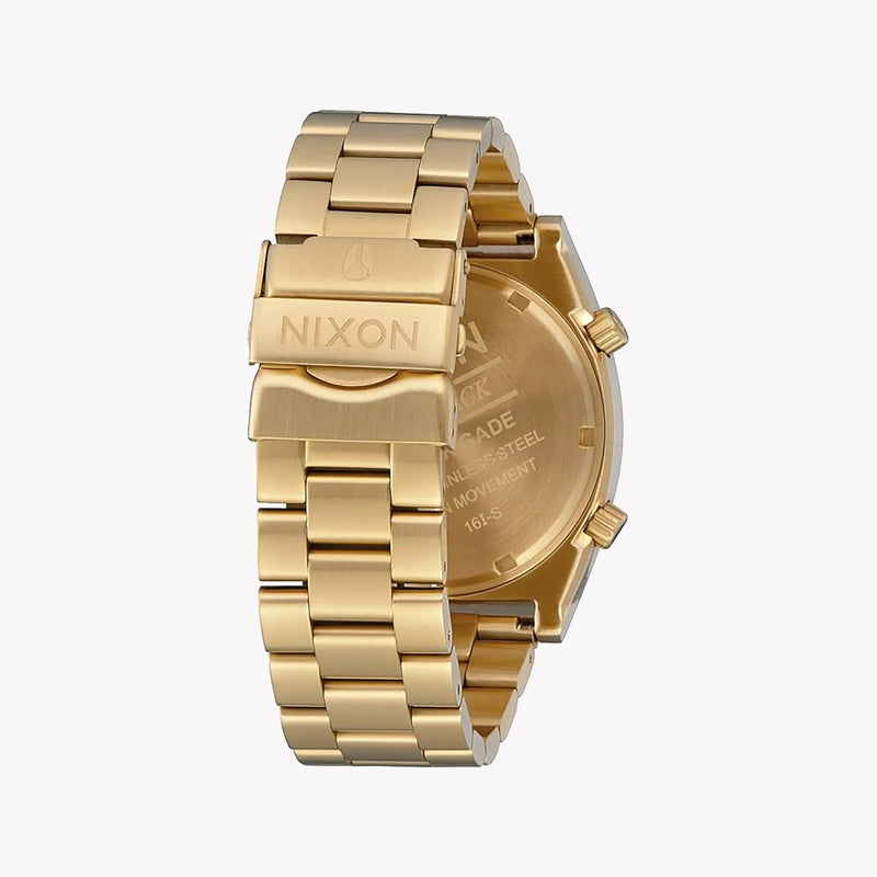 Nixon Men's Gold Stainless Steel Watch, Blue Dial | A1176-2347 by i-watch