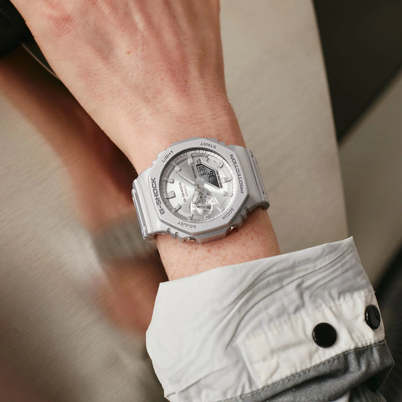 G-Shock Men's Silver Resin Watch, Sporty Style | Ga-2100ff-8adr by i-watch