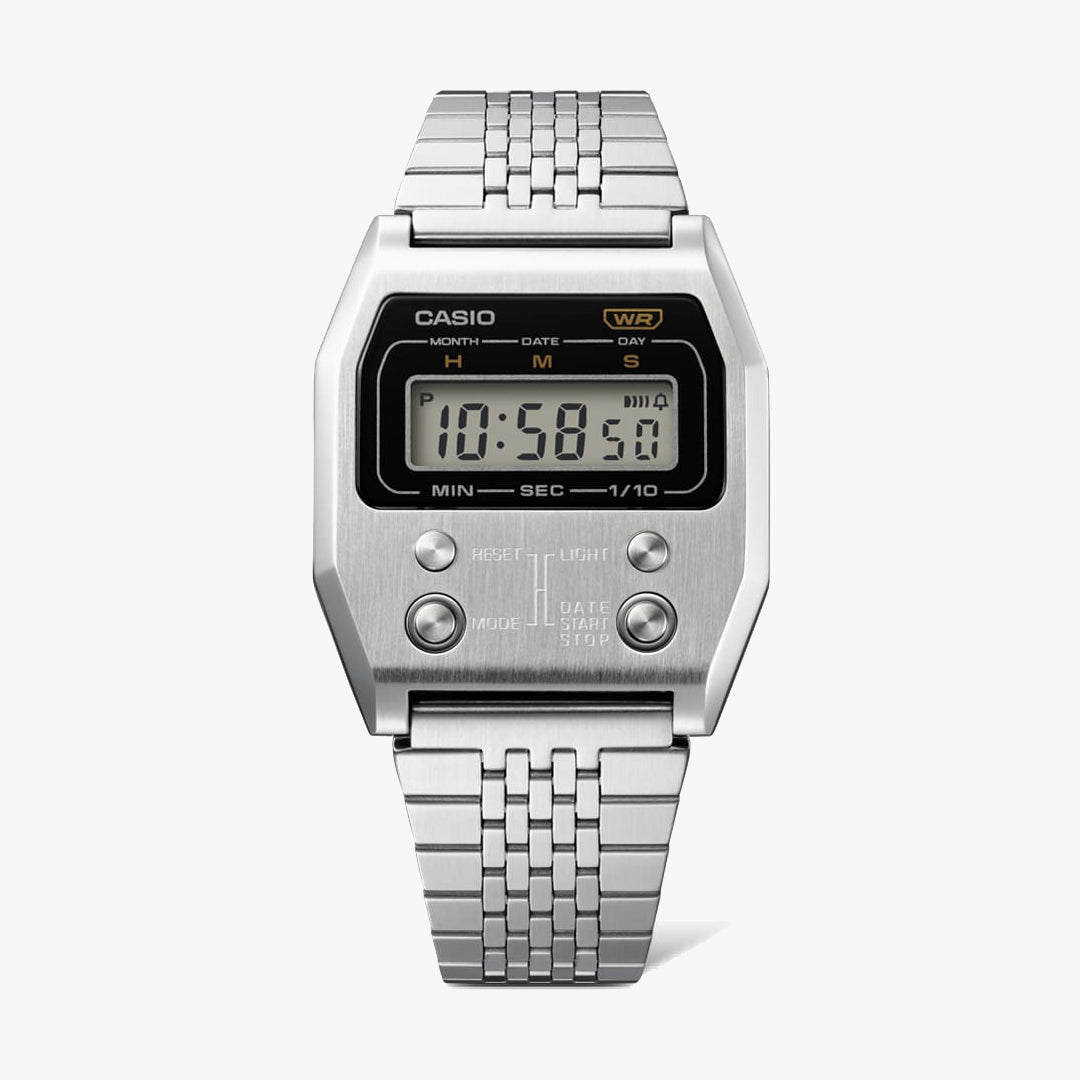 Casio A1100D-1 Vintage Silver Unisex Watch