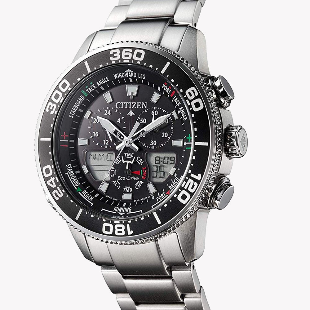 CITIZEN Eco-Drive JR4060-88E - DYNAMIC ADVENTURE TIMEPIECE with Green Dial & Stainless Steel