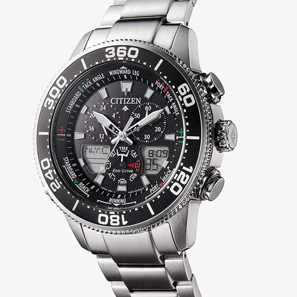 Citizen Eco-Drive Jr4060-88e - Dynamic Adventure Timepiece With Green Dial & Stainless Steel by i-watch