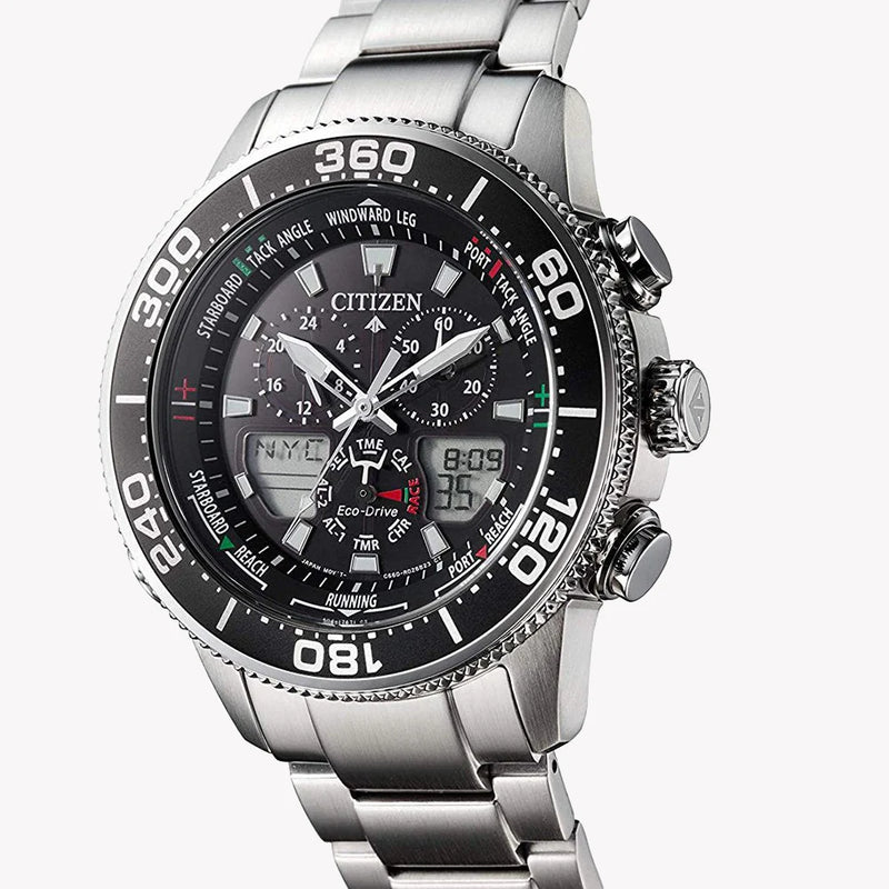 Citizen Eco-Drive Jr4060-88e - Dynamic Adventure Timepiece With Green Dial & Stainless Steel by i-watch
