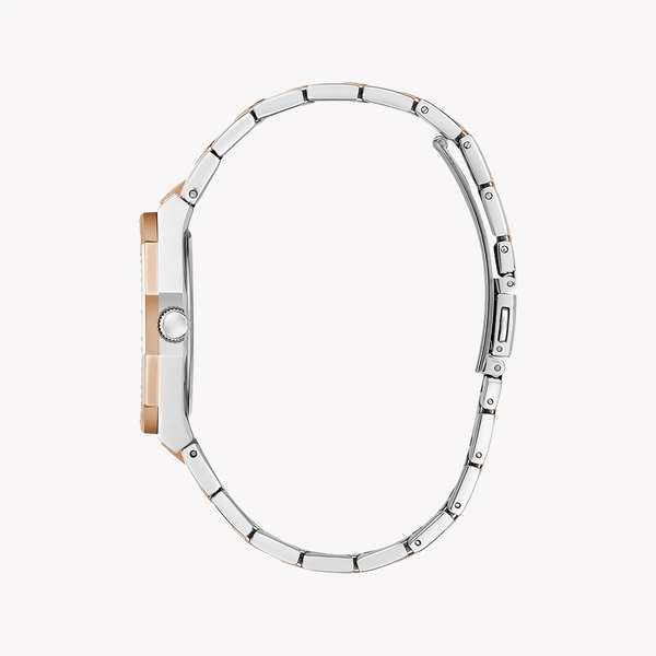 Guess Women's Silver/Rose Gold Watch, White Dial | Gw0770l5 by i-watch