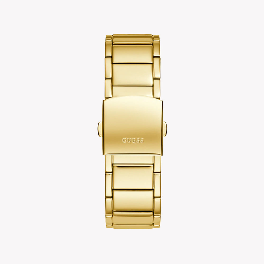 Guess Men's Gold Stainless Steel Watch, Black Dial | Gw0387g2 by i-watch