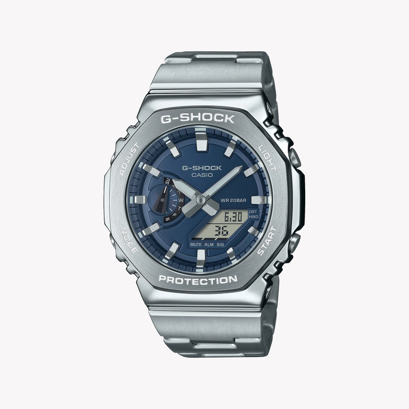 Casio G-Shock Men's Stainless Steel, Blue Dial | Gm-2110d-2ber by i-watch