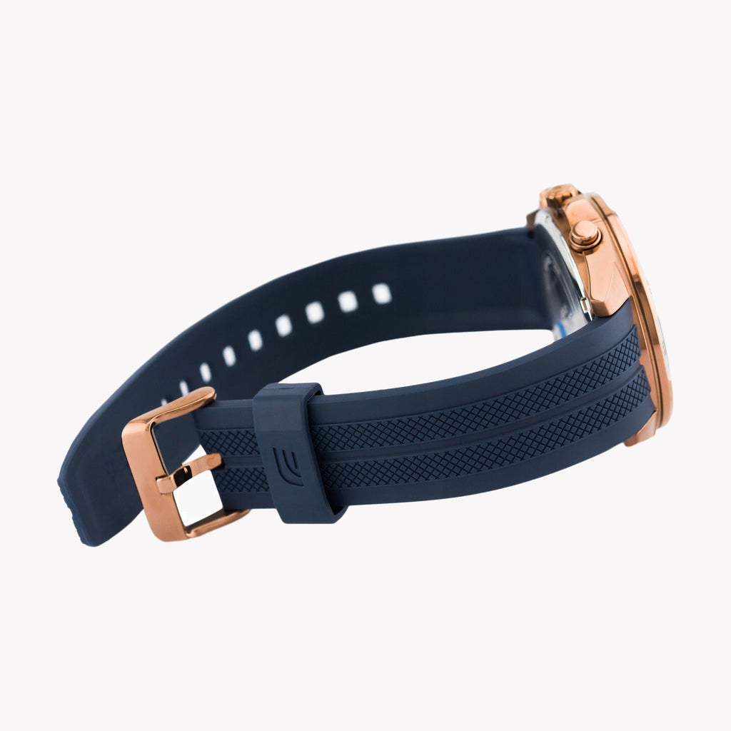 CASIO EDIFICE EFR-556PC-2AVUDF - SPORTY ELEGANCE WITH A BOLD BLUE DIAL & ROSE GOLD CASE-i-Watch-4