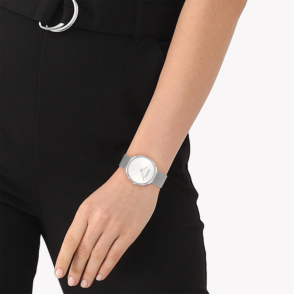 CK CALVIN KLEIN 30MM SILVER STAINLESS STEEL MODERN CHIC WOMEN'S WATCH - ELEGANT TIMEPIECE-i-Watch-4