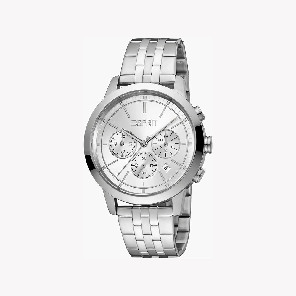Esprit Men's Silver Stainless Steel Watch, Silver Dial | Es1g066m0075 by i-watch