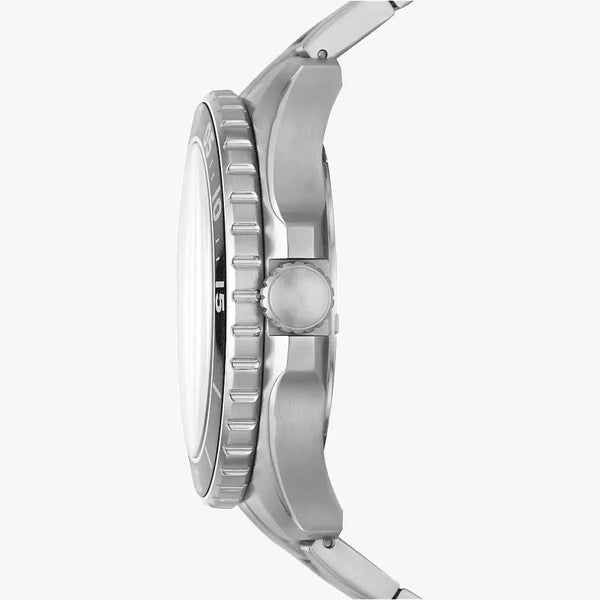 Fossil Men's Silver Stainless Steel Watch, Black Dial | Fs5687 by i-watch