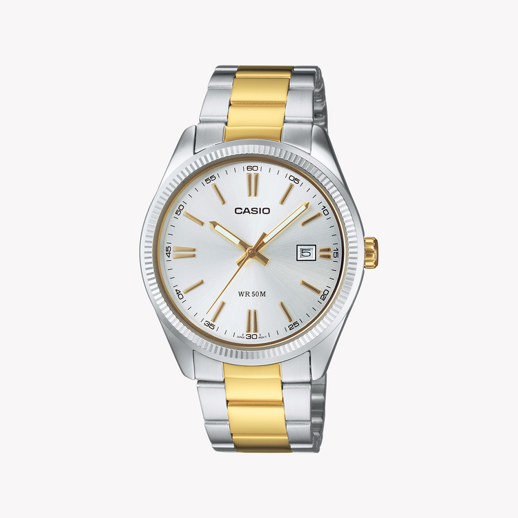 Casio Men's Multicolored Stainless Steel Watch | MTP-1302PSG-7AVEF