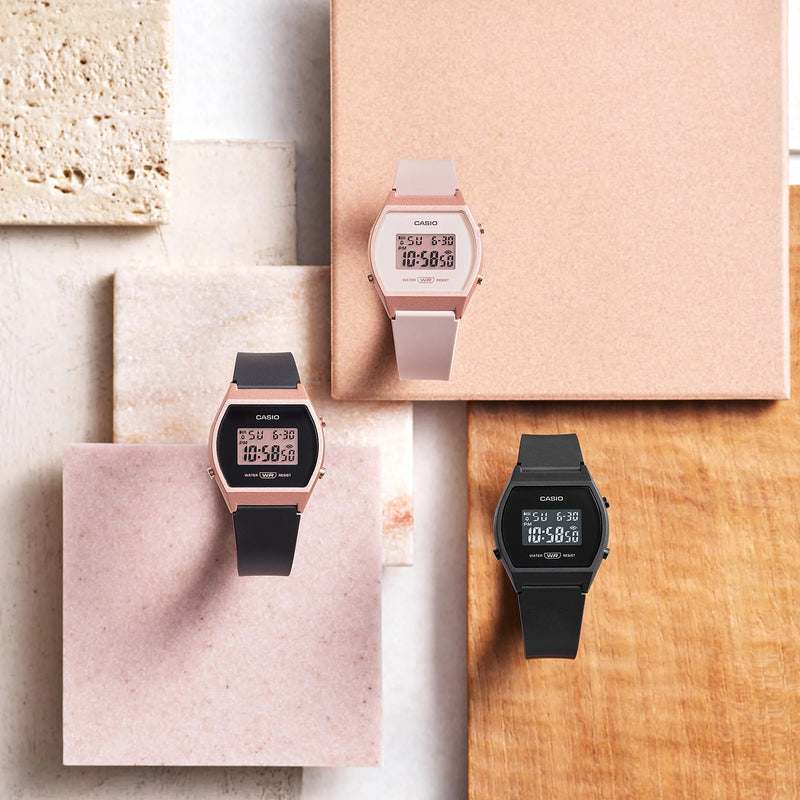Casio Unisex Rose Gold & Gray Resin Watch | Lw-204-1adf by i-watch