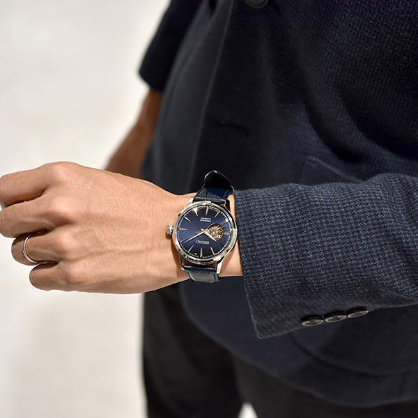 SEIKO SSA405J1 Automatic Men's Watch - Dark Blue Dial, Leather Band-i-Watch-2