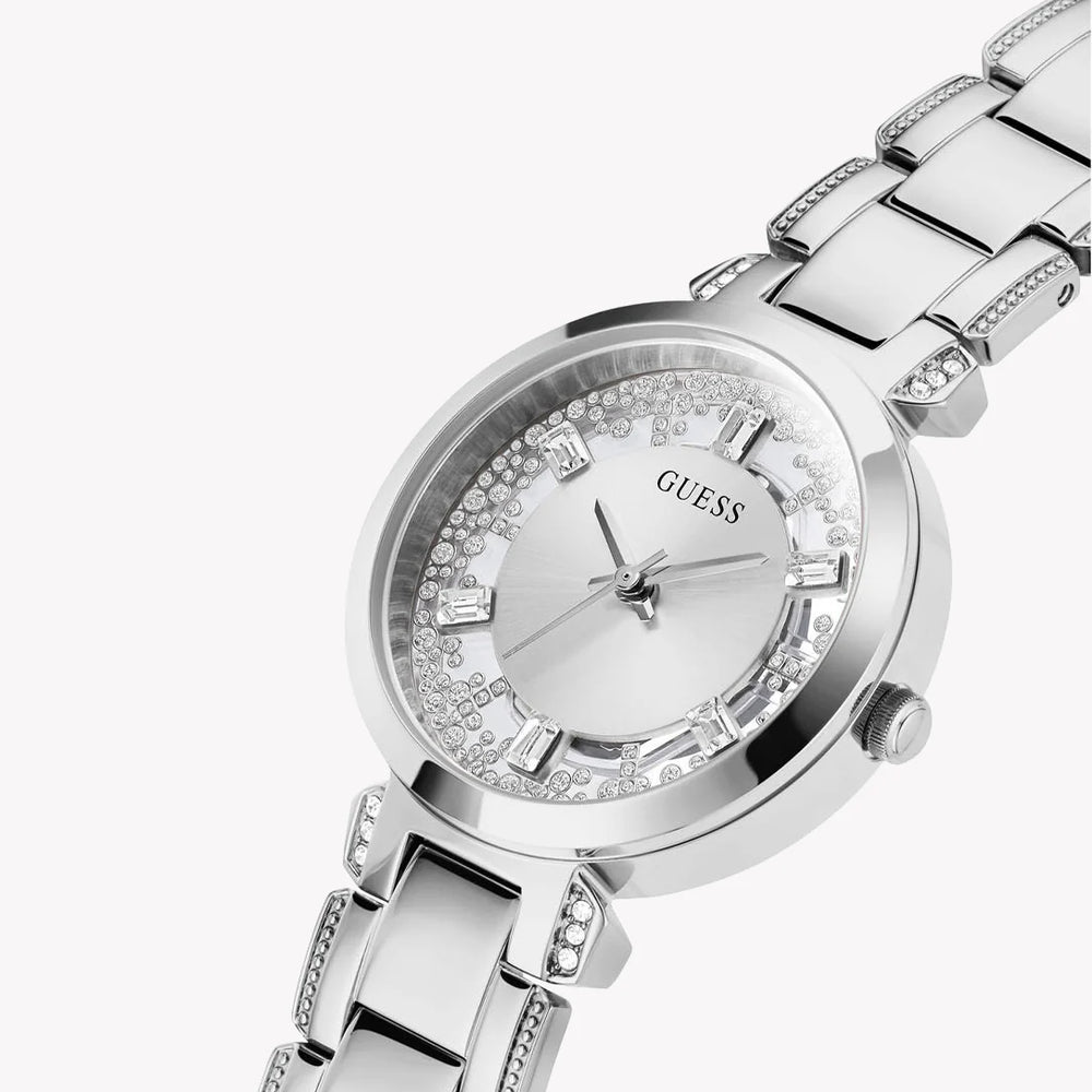 Guess Women's Silver Stainless Steel Watch, Silver Dial | Gw0470l1 by i-watch