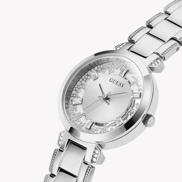 Guess Women's Silver Stainless Steel Watch, Silver Dial | Gw0470l1 by i-watch