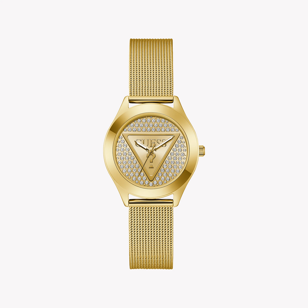 Guess Women's Gold Stainless Steel Watch, Gold Dial | Gw0835l2 by i-watch