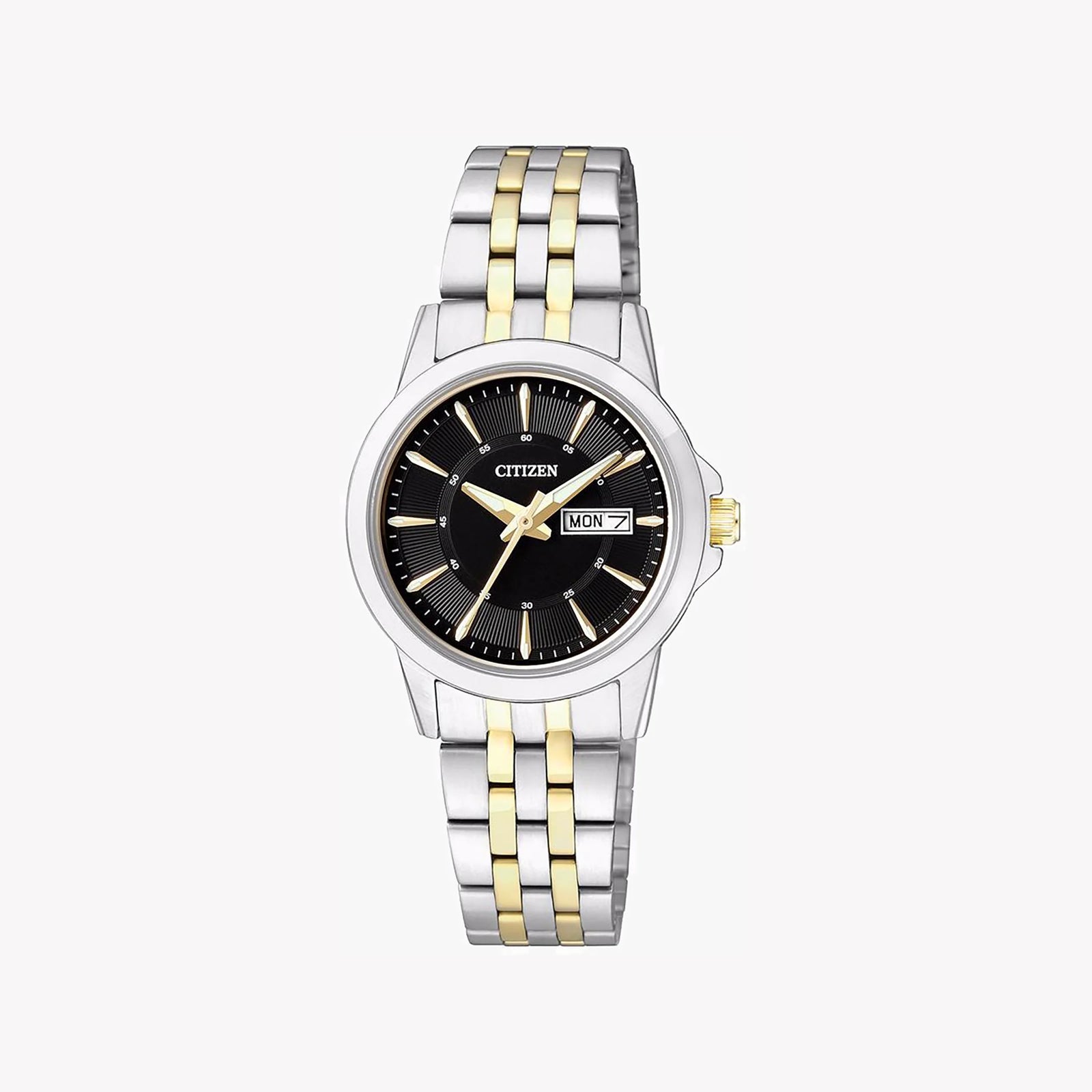 Citizen Women's Silver & Gold Watch, Black Dial | Eq0608-55e by i-watch
