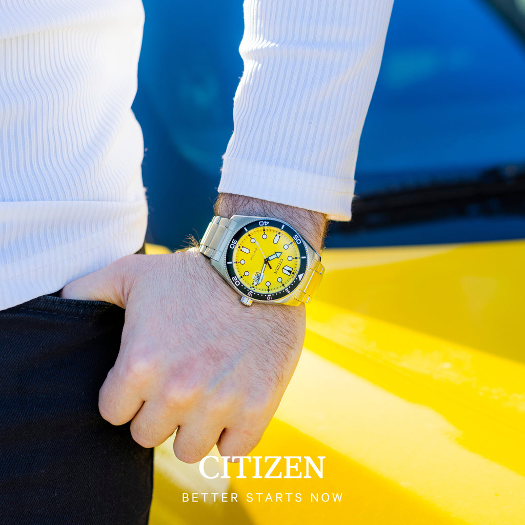 Citizen Men's Stainless Steel, Yellow Dial | Aw1760-81z – i-Watch Citizen Men's Stainless Steel, Yellow Dial | Aw1760-81z – i-Watch