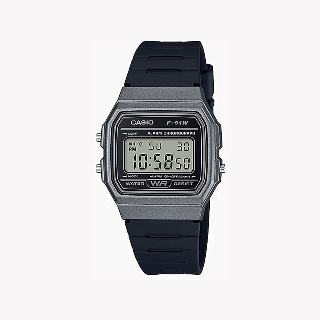CASIO F-91WM-1B BOLD TIMEKEEPER - SPORTY & FUNCTIONAL MEN'S WATCH with Rugged Design and Precision Features