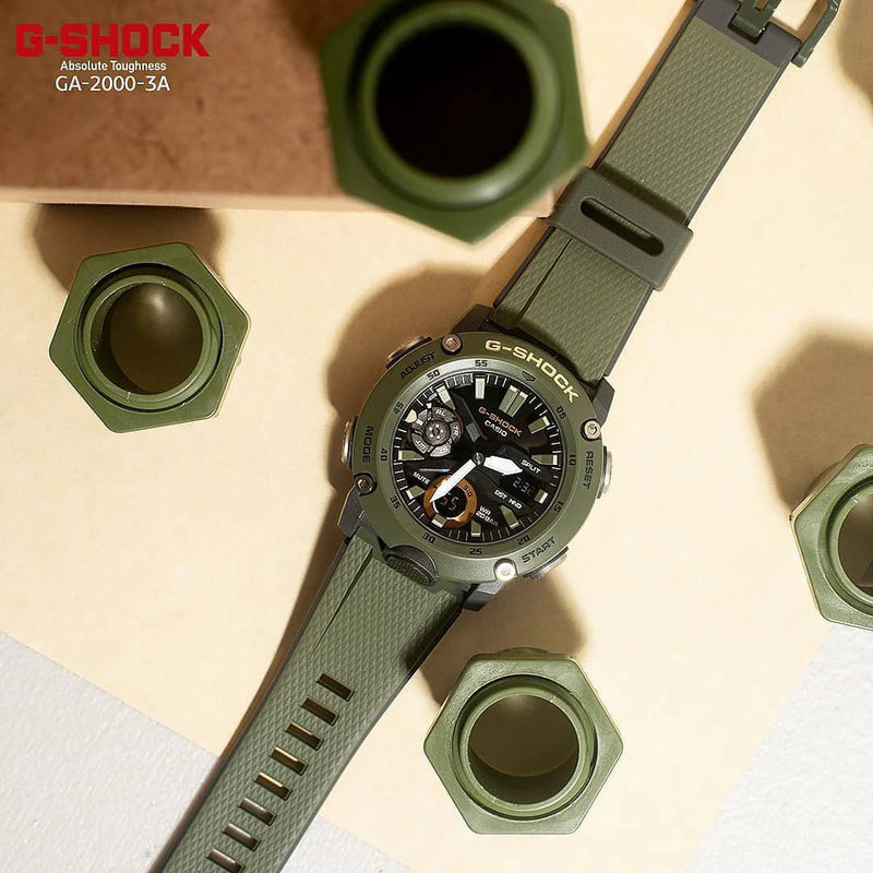 Casio G-Shock Ga-2000-3adr Adventure Ready - Rugged Green Men's Watch With Dynamic Design And 200m Water Resistance by i-watch