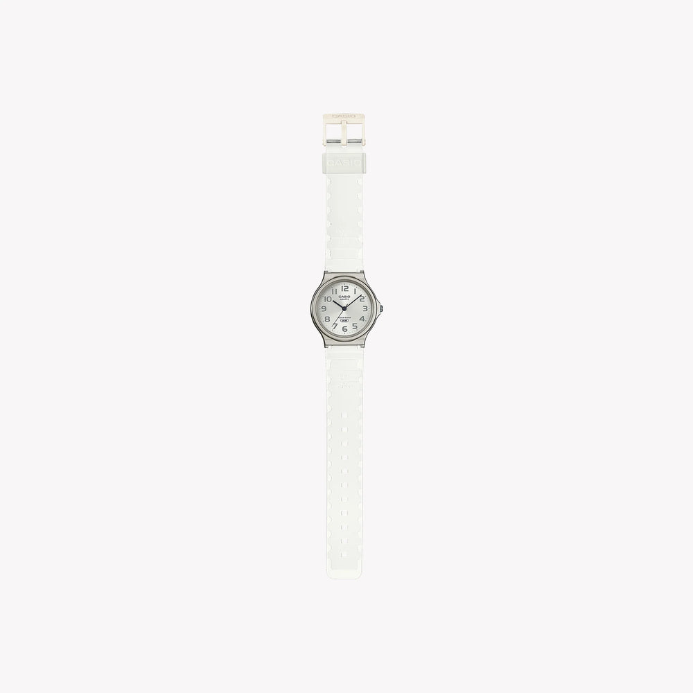 Casio Unisex Resin White Watch, Silver Dial | Mq-24s-7b by i-watch