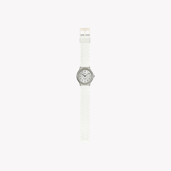 Casio Unisex Resin White Watch, Silver Dial | Mq-24s-7b by i-watch